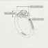 A lady's Rose Pink Moissanite Ring- Elena no. 802